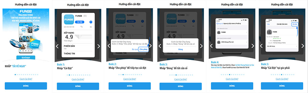 Cách tải ứng dụng Fun88 cho điện thoại iOS